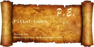 Pittel Endre névjegykártya