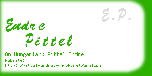 endre pittel business card